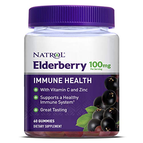 Natrol Elderberry Gummies, With Vitamin C And Zinc, Supplement For Immune Support+, 60 Delicious Gummies #TOP25