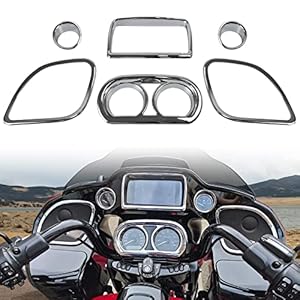 Veisutor Inner Fairing Trim Kit For 2015-2022 Road Glide, Chrome Speedometer Gauge Covers For Harley Cvo Road Glide Limited Special Ultra 2015-2022 Accessories, Replace #61400296 4 51s5px2zt+l. sl500 . ss300