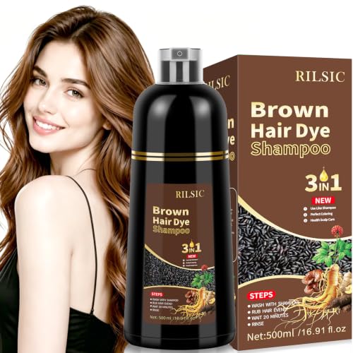 500ML Shampoo Colorante 3-in-1, Hair Dye Shampoo Coprire i Capelli