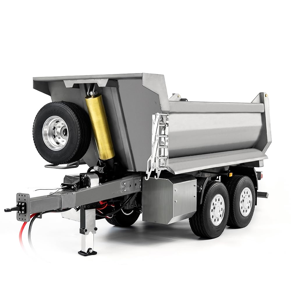 Toucan RC Hobby 1/14 Hydraulic RC Self-Dumping Full Trailer U-Shaped Bucket Trailers Truck Model