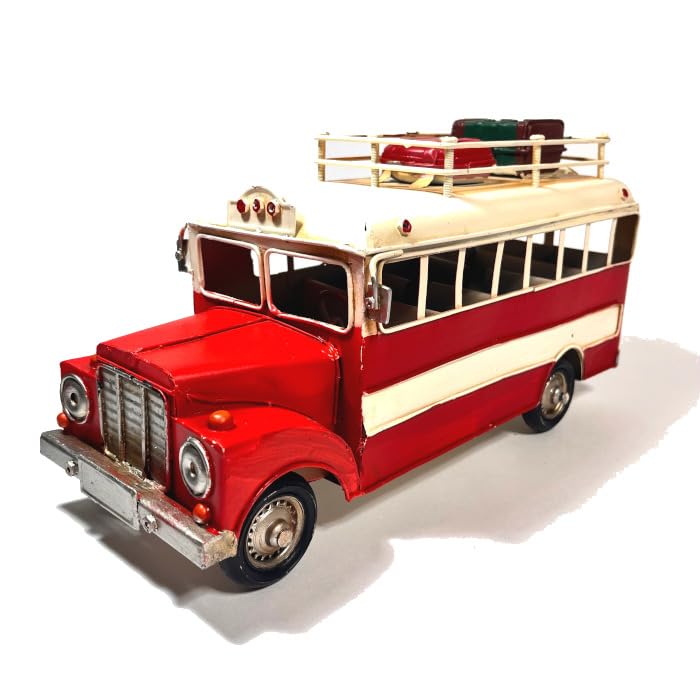 Amazon.co.jp: ブリキ クラシックバス 赤 コレクション おもちゃ