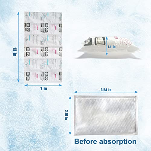 Image of RAINBOW Dry Ice Packs for Shipping, Dry Ice Packs for Coolers, 100 Sheets