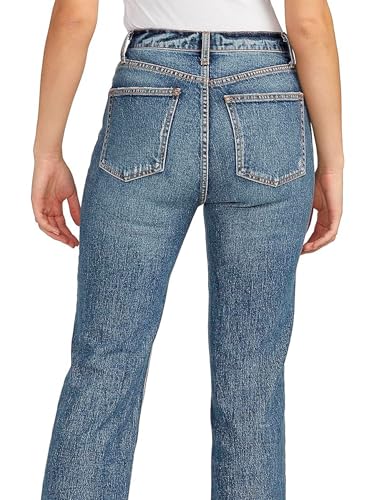 Silver Jeans Co. Women's Highly Desirable High Rise Straight Leg Jeans-Legacy3