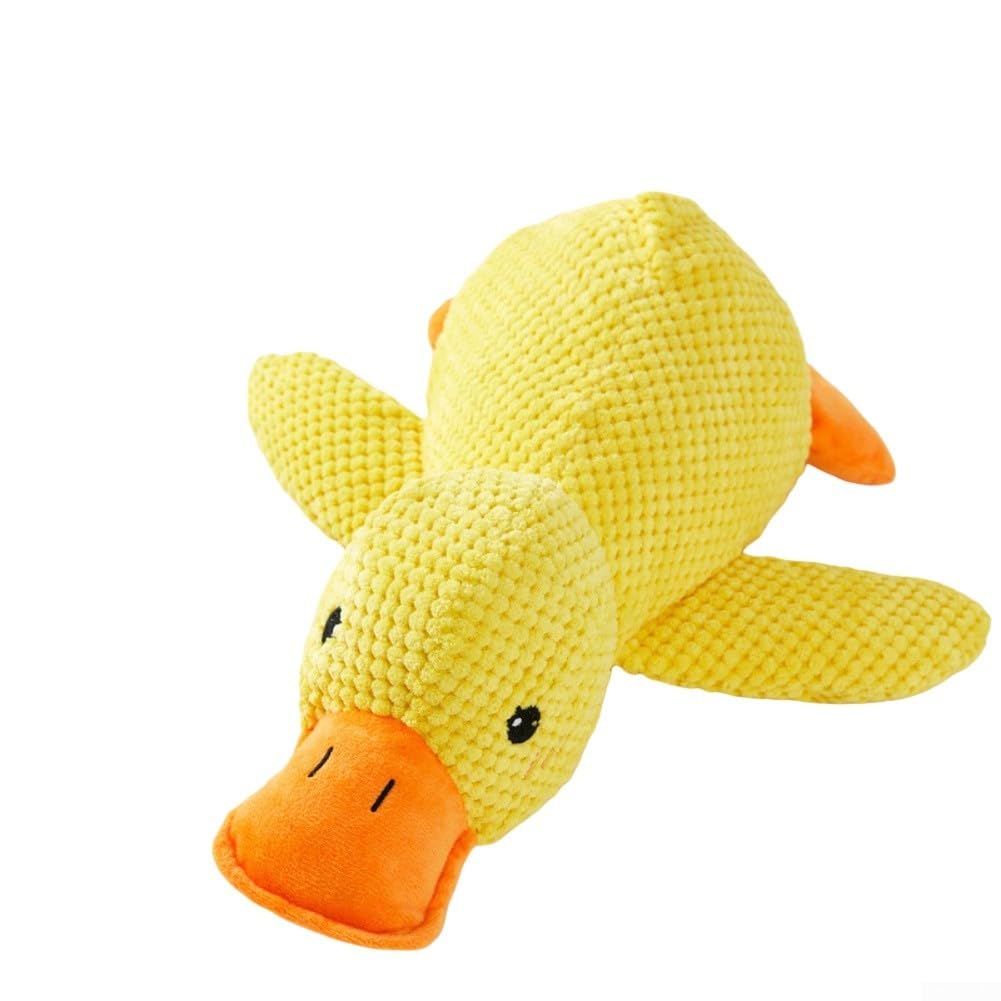 Canard en coton PP pour chien : doudou interactif 45 cm avec charlatan