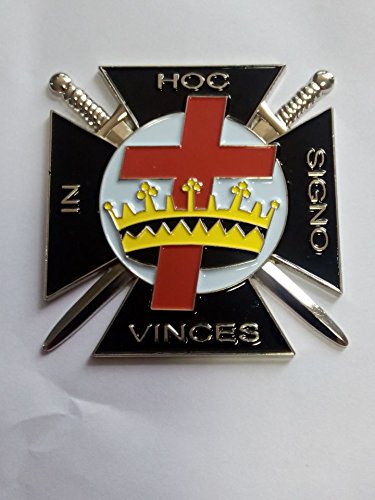 OSHIMasonic Medieval Knights Templar Medal Badge Car Auto Emblem Sticker Hood Door