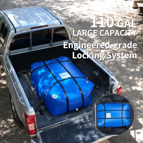 Image of Potable Water Storage Bladder, TPU Collapsible Water Tank, Food Grade BPA Free Portable Flexible Water Container for Drinking, Camping, Irrigation & Emergency, Drought, Snowstorm