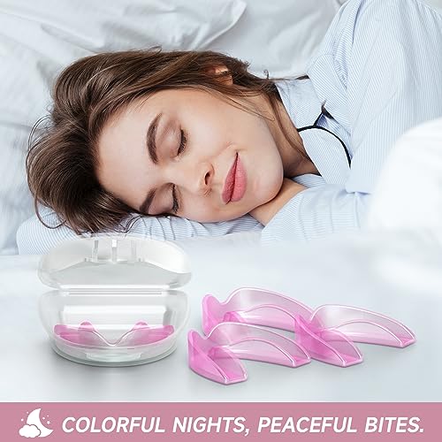 Mictaning PINKS-DGB 4 Pack Pink Kids Mouth Guard For Teeth Grinding,Comfortable Kids Night Guard,Moldable Child Bite Guard thumb #6