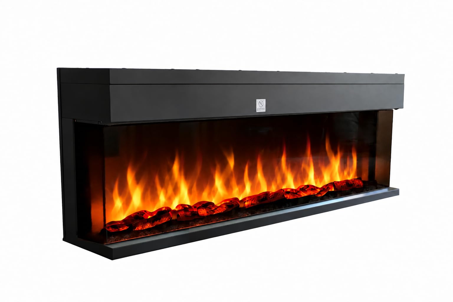 Chemin’Arte Cheminée Électrique Encastrable Effet Flammes LEDs 3D 150 cm, 3 Faces - Conçue en France - Chauffage 2000W - Télécommande - Garantie 2 Ans