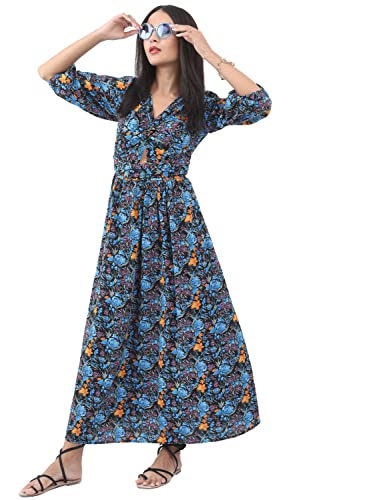 Image of Ketch Women's Fit and Flare Short Length Regular Fit Printed Short Sleeve Dress