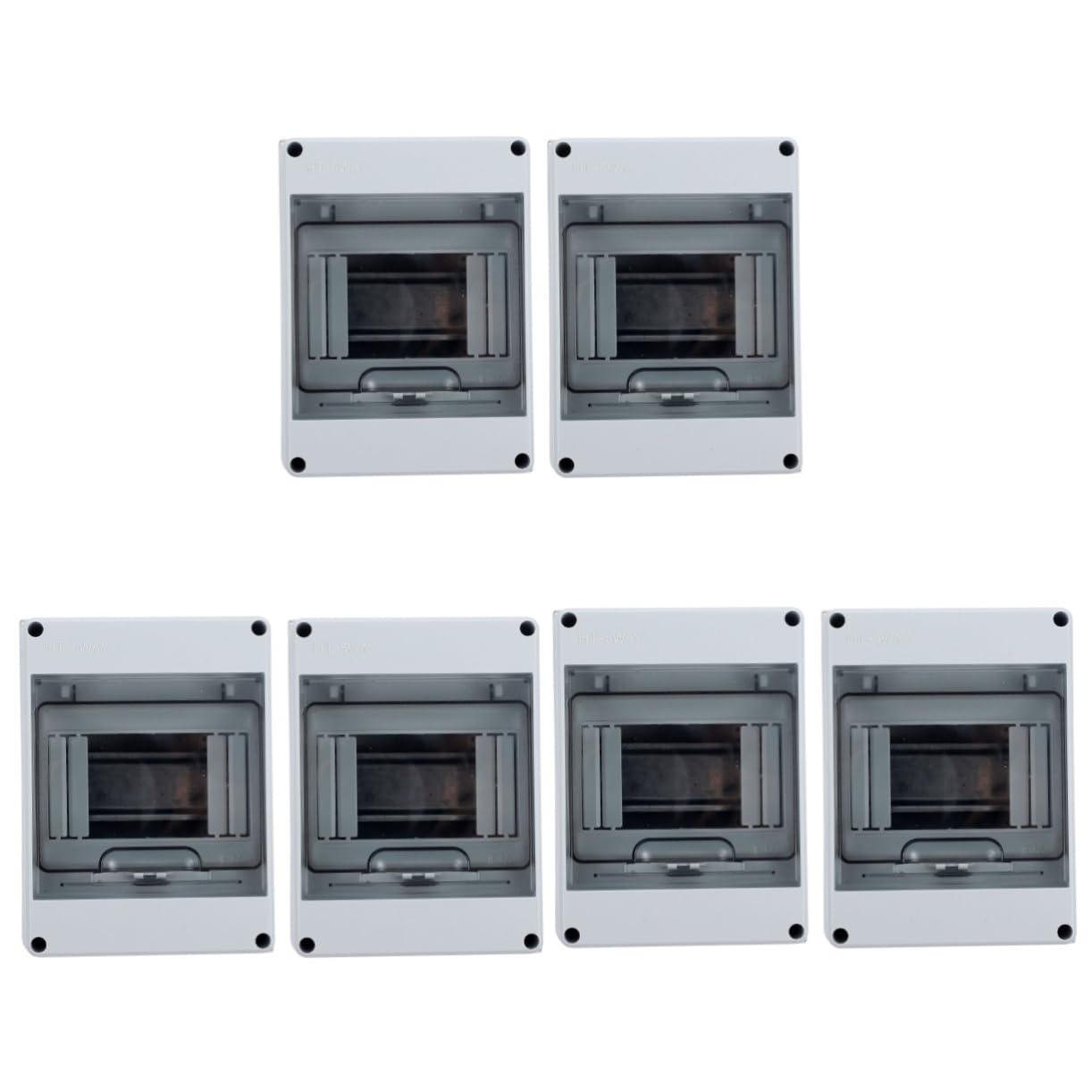 HEALLILY 6 Pcs Waterproof Distribution Box Electrical Boxes Electronic Junction Case Distribution Circuit Breaker Boxes White Abs