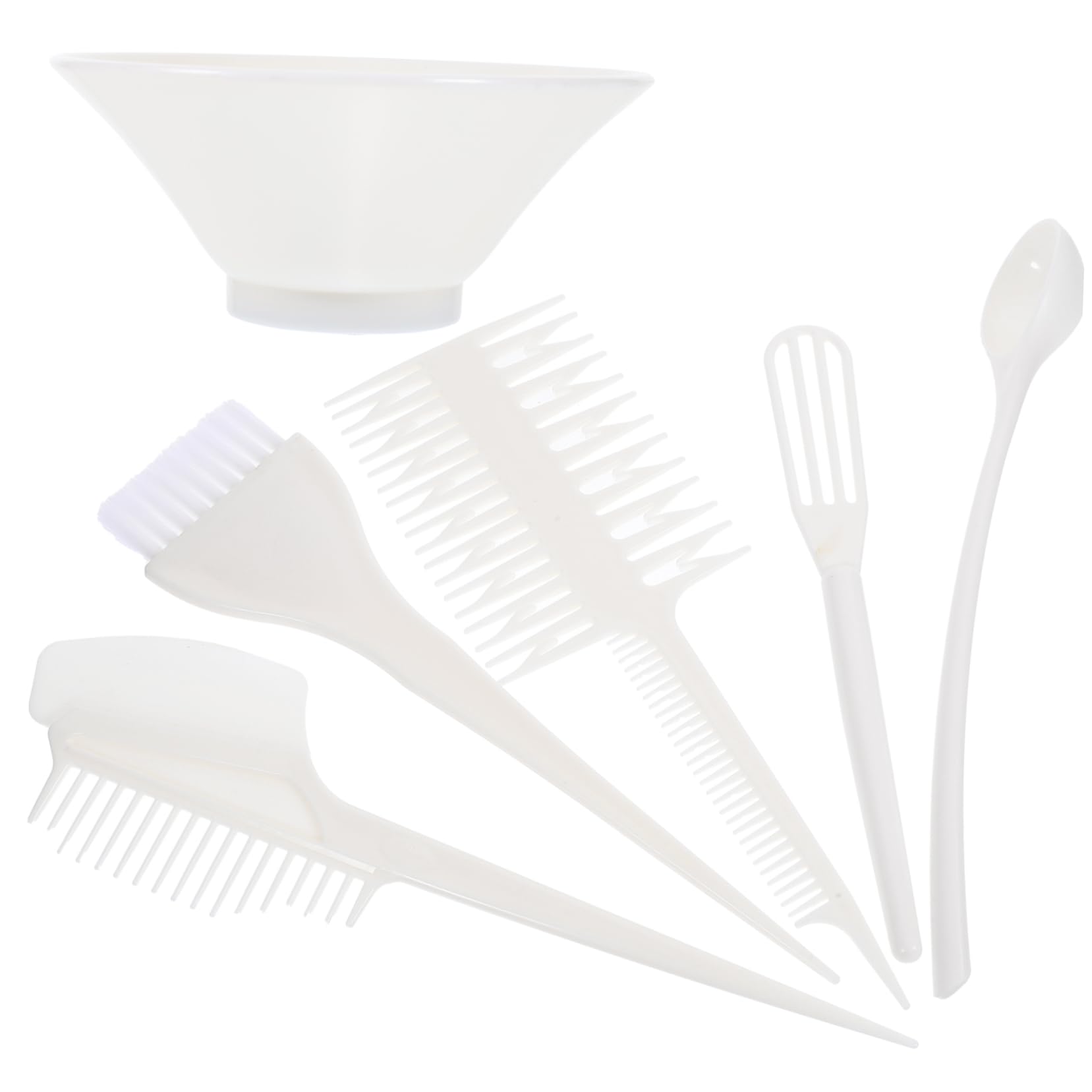Gogogmee 6pcs Hair Coloring Brush Set Hair Dyeing Tools Salon Hair Dye Brush Comb Safe Reusable for Home Use