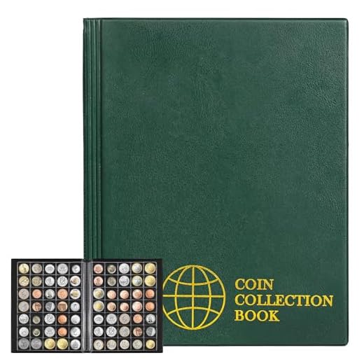 Álbumes de Monedas de 420 Bolsillos: 28 x 29 mm/1,1 x 1,1 Pulgadas, Libro de Monedas Verde de Bolsillo, 10 páginas, Soporte para colección de Monedas, Libro de Almacenamiento de Monedas CS0242GR