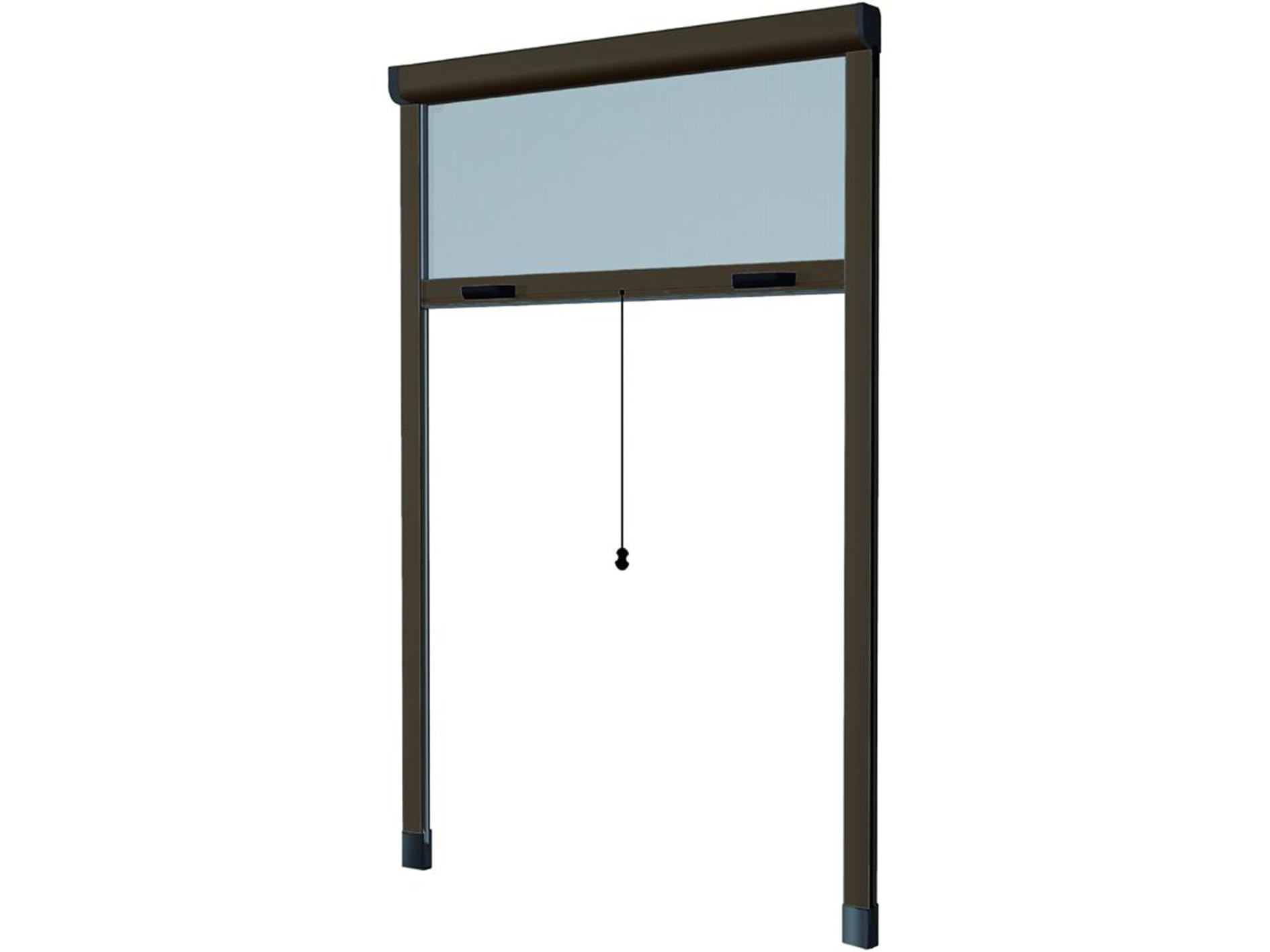 Zanzariere Alluminio Hu-Firma Verticale Marrone cm.100x250 - 4