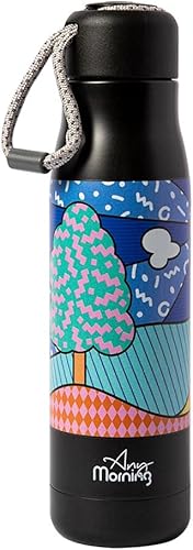 Miniatura 9 de Any Morning Vaso de café de acero inoxidable para bebidas calientes con base antideslizante, doble pared aislada al vacío, tapa a prueba de fugas,