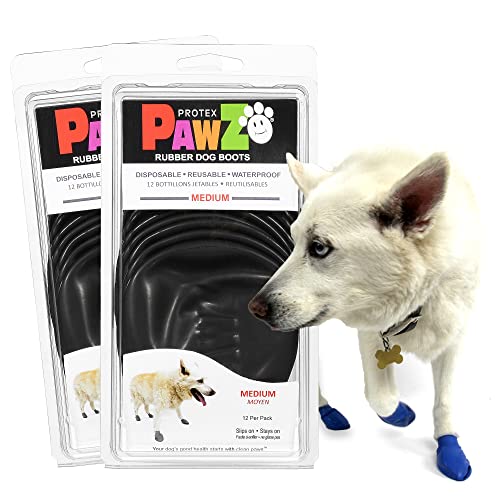 PawZ Rubber Dog Boots for Paws up to 3