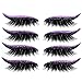 Zeayebsr Faux cils, autocollants pour les yeux à paillettes violettes, autocollants de maquillage pour les yeux,faux cils 3D,réutilisables, longs et épais, pour étendre les cils de maquillage (GA127)