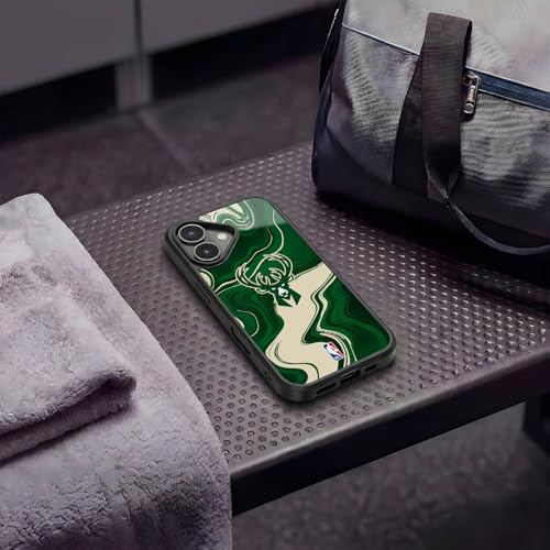 Coque gel renforcee iPhone 17 compatible Apple marbre NBA Bucks - 7