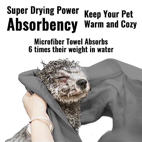 image for Puomue Microfiber Dog Towels for Drying Dogs, Super Absorbent and Soft