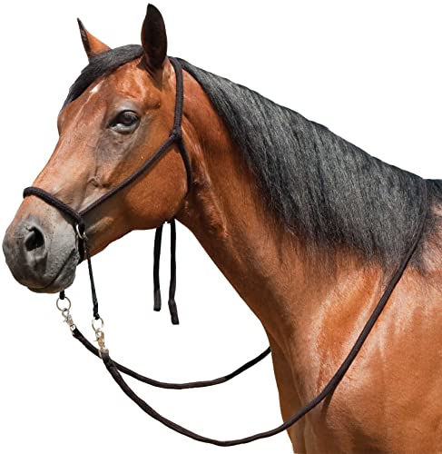 Showman Premium Braided 8' Nylon Contest Reins (Teal)