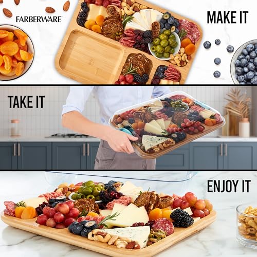 image for Farberware Build-A-Board Bamboo Cutting Board with Built-in Compartmen