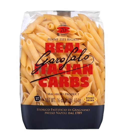 Garofalo - Premium Durum Wheat Semolina Penne Rigate Pasta, Italian Made, Bronze-Drawn, Al-Dente, One-Ingredient Pasta (2 pack)