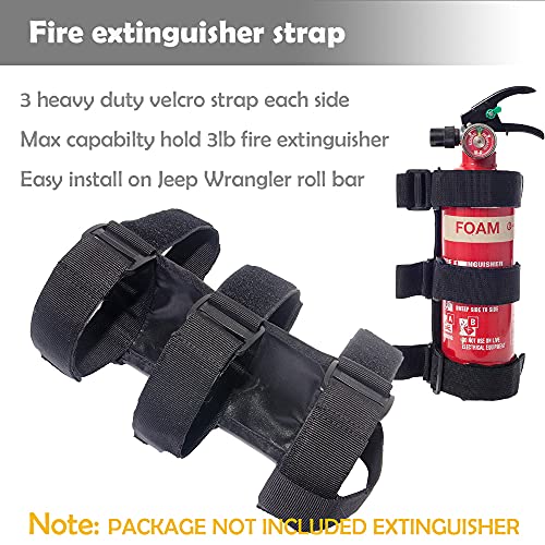 Fire Extinguisher Holder Fire Extinguisher Mount Fire Extinguisher Mounting Bracket Roll Cage Fire Extinguisher Mount Fire Extinguisher Kit Compatible with Jeep Wrangler CJ YJ LJ TJ JK JKU JL
