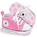Unisex Baby Girls Boys Canvas Shoes Soft Sole Toddler First Walker Infant Sneaker Newborn Crib Shoes(Pink,6-12Month)