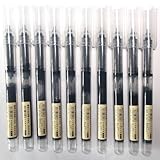STATIONMATE Gel Pens, 0.5mm Ink Pens Smooth Writing Pens, Quick Dry Ink Pens, Set of 10 (Black 10PCS)