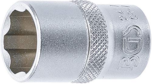 BGS 2417 | Steckschlüssel-Einsatz Super Lock | 12,5 mm (1/2") | SW 17 mm | Wellenprofil | CV-Stahl