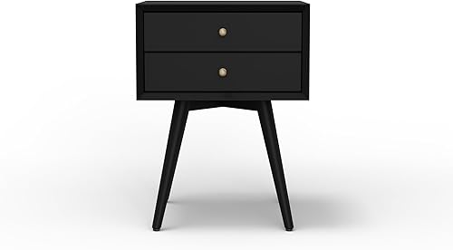 Miniatura 4 de Alpine Furniture Flynn - Mesita de noche, color negro