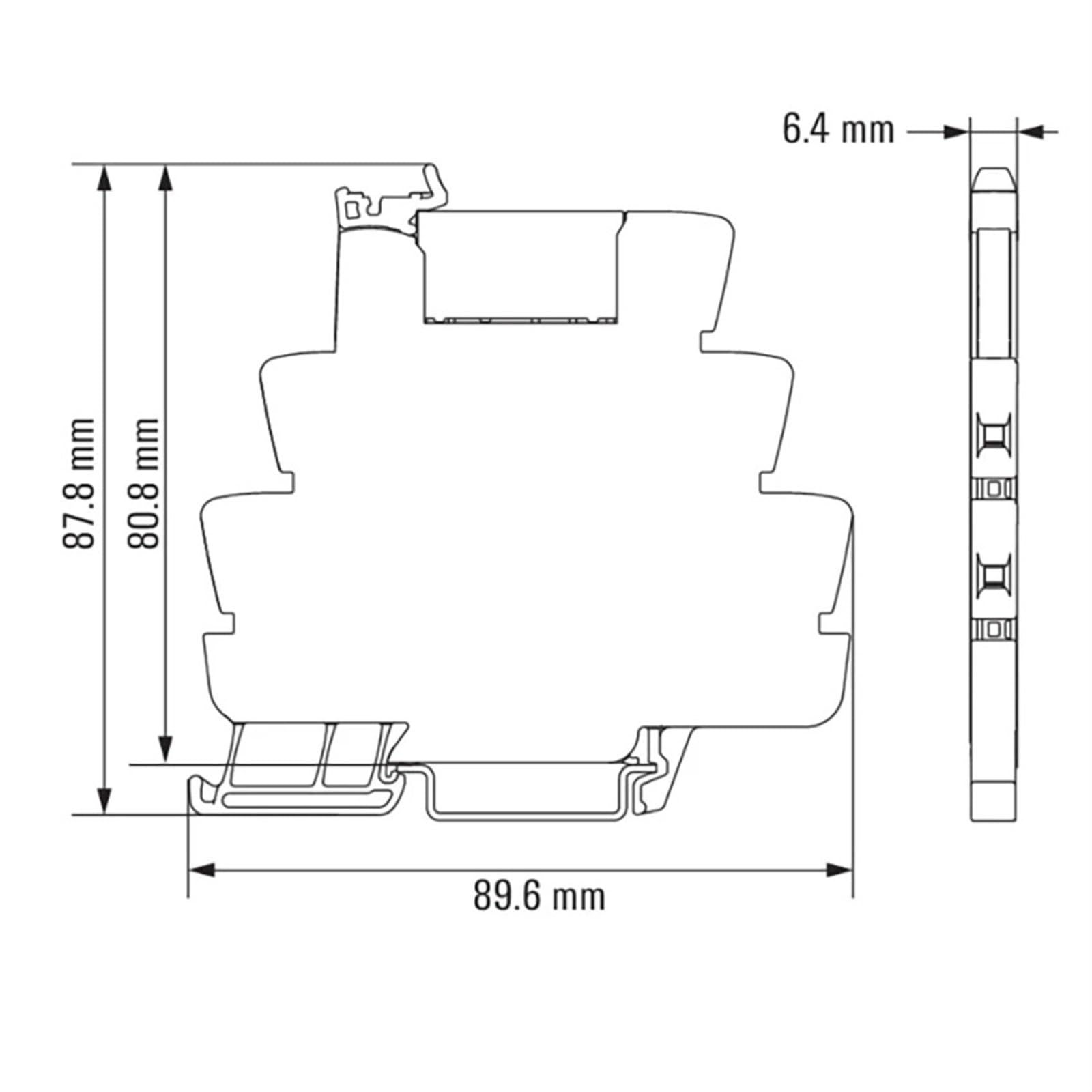Mini indicador LED módulo de relé de Interfaz Delgada DIN 6A 250VAC relé de Bobina de Contacto electromagnético Voltaje de Control TRS 24VDC 1CO(12VDC)