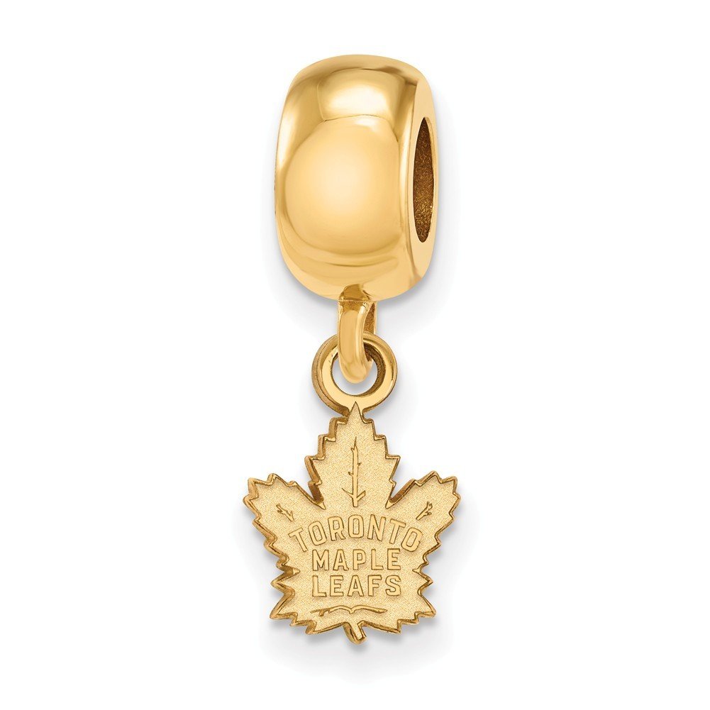 Toronto Maple Leafs Bead Charm Extra Small (3/8 Inch) Dangle (Gold Plated)
