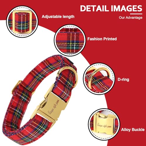 Unique style paws Hundehalsband Haustier Geschenk Einstellbare weiche und Bequeme Karierte Halsbänder für kleine mittlere große Hunde
