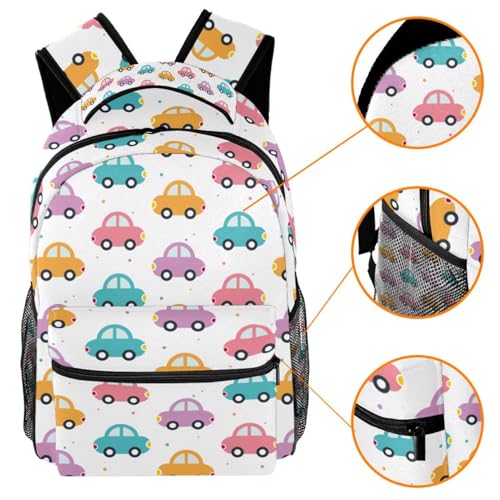 Sac à dos d'école multicolore idéal pour le collège et les sorties - 3