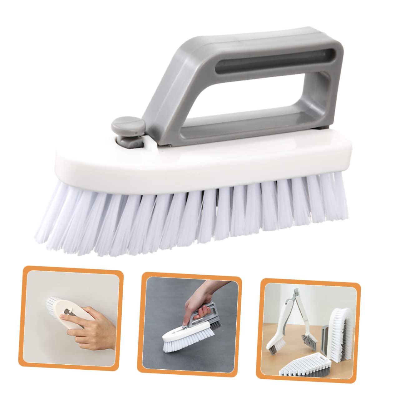MAGICLULU Juego de 2 Herramientas de Limpieza Esenciales: Cepillo para Fregar para Cocina Suelo Ventana Cepillo Limpiador de Costuras Hogar.
