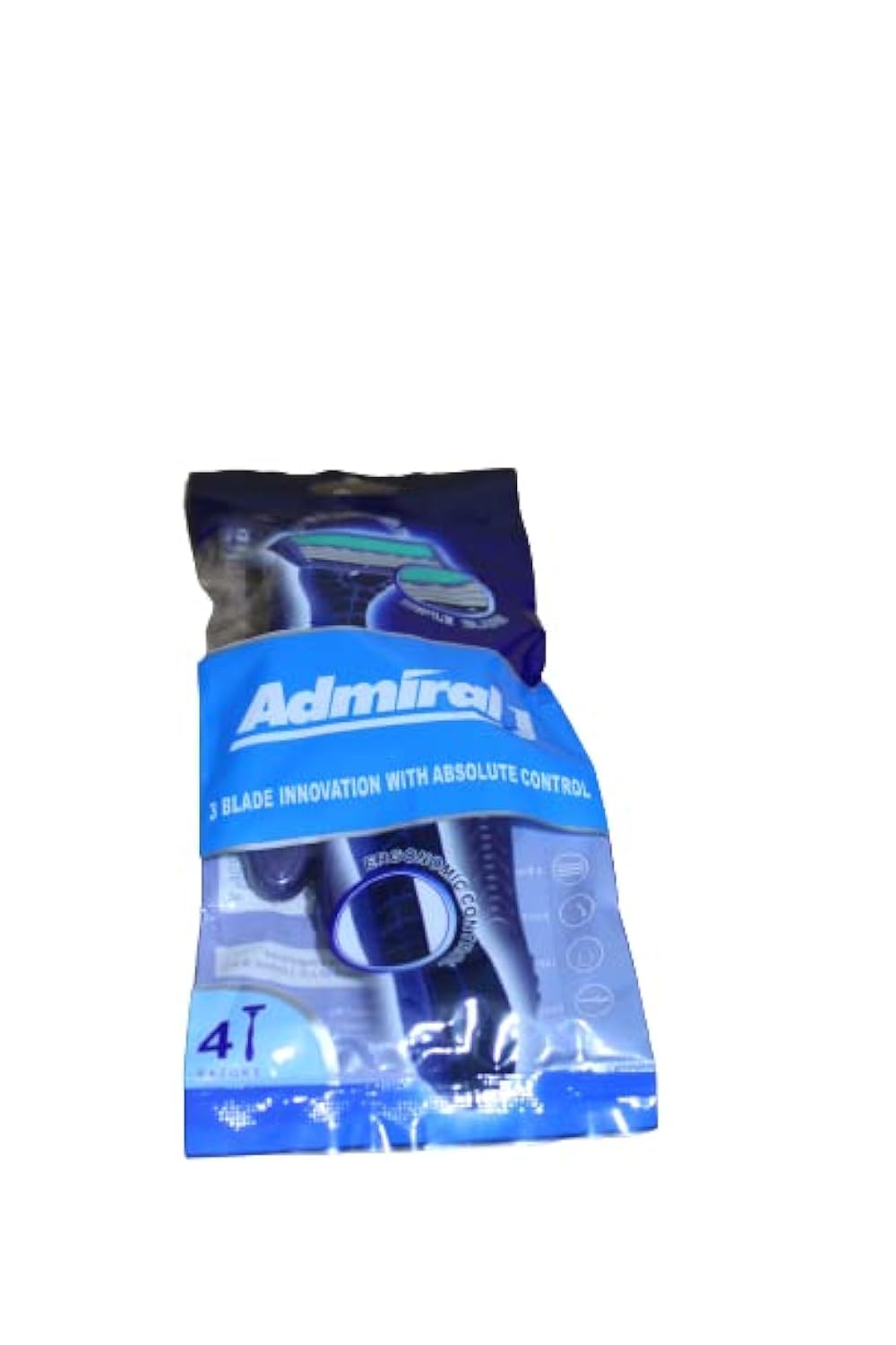 Admiral J. AJ 200 Disposable Shaving Razor with Triple Blade Pivoting Head 12 Pieces