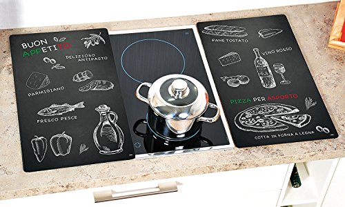 Multi - glazen snijplaat set van 2 wreeforant/fornuisafdekplaat/spatbescherming - Image 3