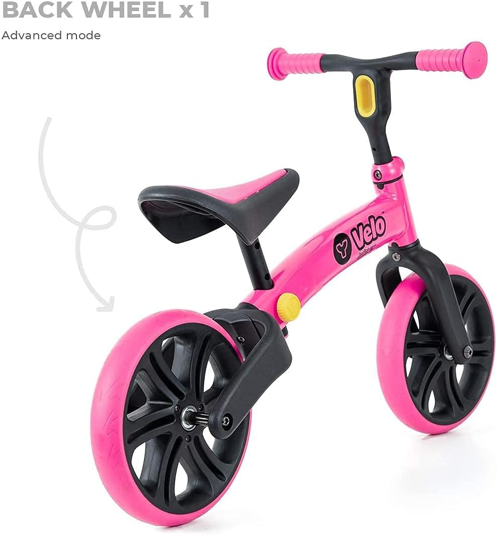 Yvolution Y Velo Toddler Balance Bike | 9" No-Pedal Learning Bike for Kids Age 18 Months-5 Years (Pink2) : Toys & Games