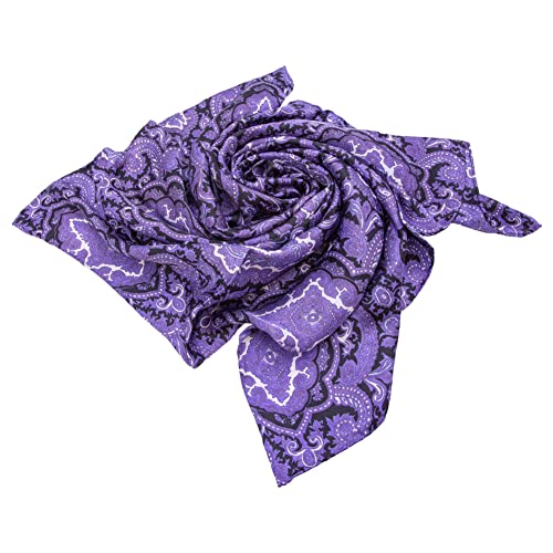 Wyoming Traders Unisex Casual Adult Lightweight Breathable Paisley Regular Jacquerd Silk Scarf3