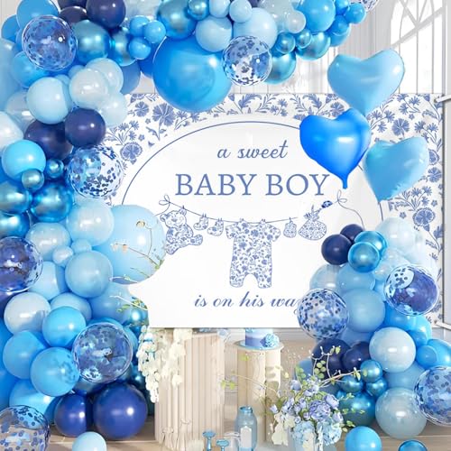 Fondo Azul para Baby Shower AIBIIN 70.8x43.3 pulgadas miniatura 6