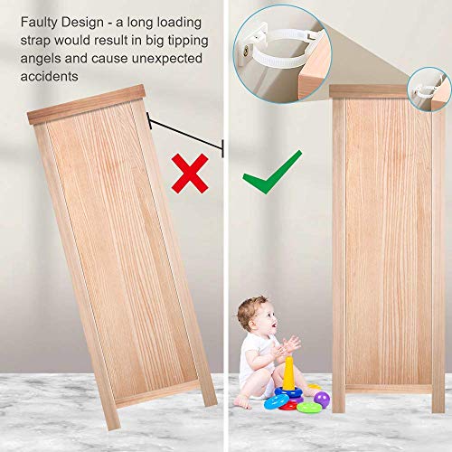 image for WINCHY Furniture Straps Baby Proofing Anti-tip Wall Anchor Kits (12-pa