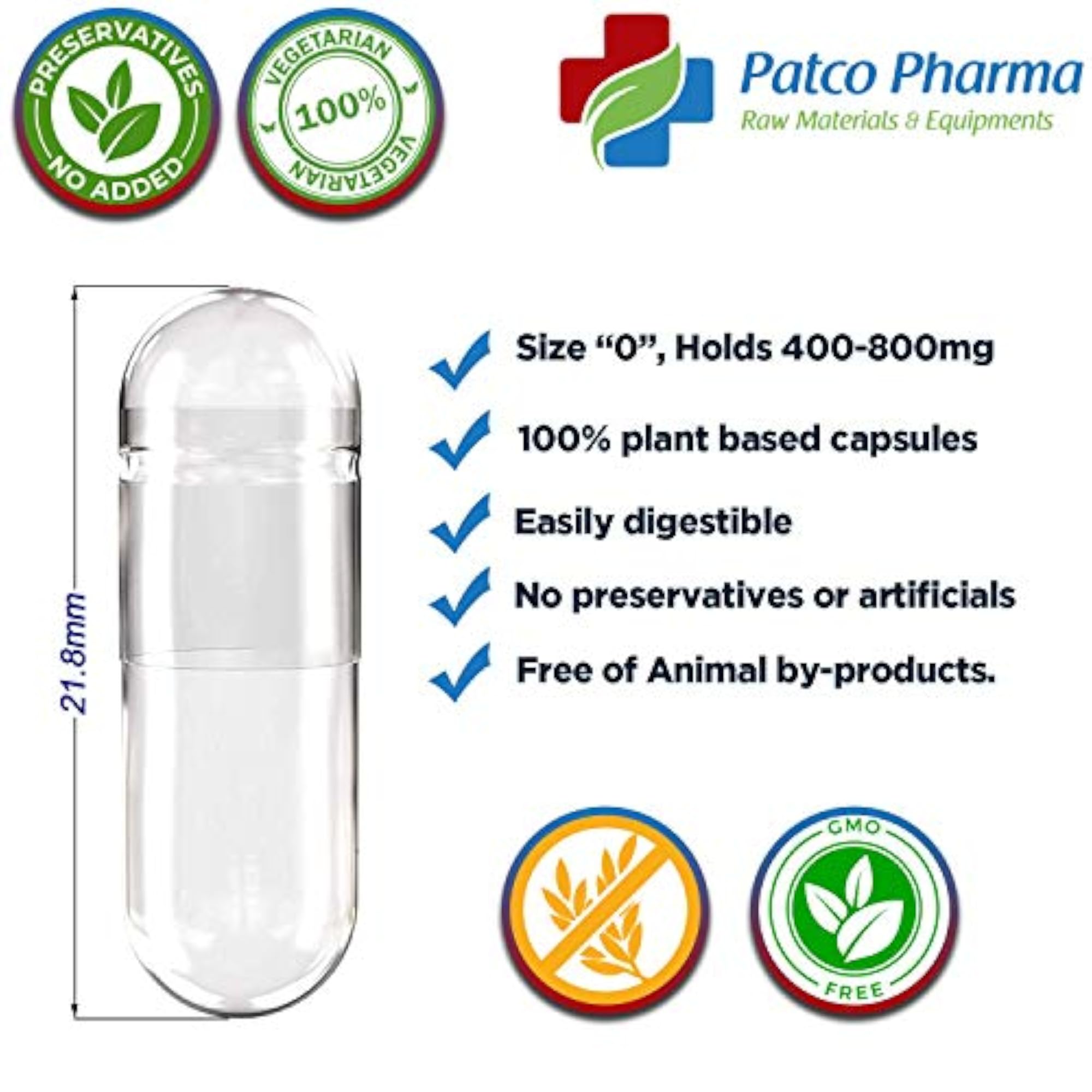 Empty Vegetarian Pill Capsules for DIY Powder Filling