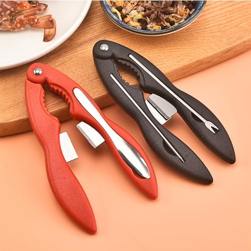 2 Sets Strumenti di Granchio Crab Leg Cracker Tool Set di Strumenti di Frutti di Mare in Acciaio Inossidabile Forma di Morsetto per Aragosta per Noci Crostacei Cosce di Granchio - immagine 6