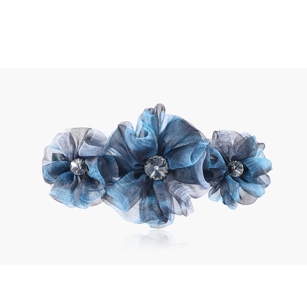 Cintas Para el Pelo de Cola de Caballo Clips de pelo hechos a mano Rhinestone Flower Clips de pelo elegante temperamento de pelo clips de caballo pinzas de pelo clips de pelo clips horizontales Acceso