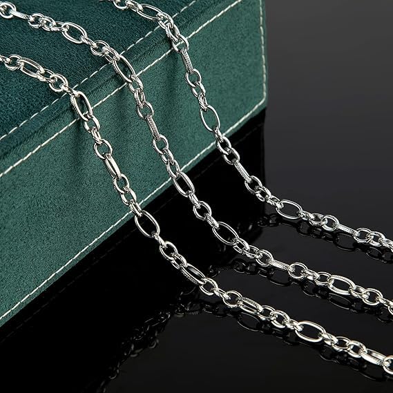 Image of THE MEN THING Chain for Men, Luxury Pure Titanium Steel Chain | Silver Stainless Steel Chain | Necklace Jewellery for Men & Boys