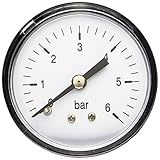 Anschluss: 1/4 Zoll AG AWM AM-HWW-MM Hauswasserwerk Manometer Druckanzeige 1/4 Zoll