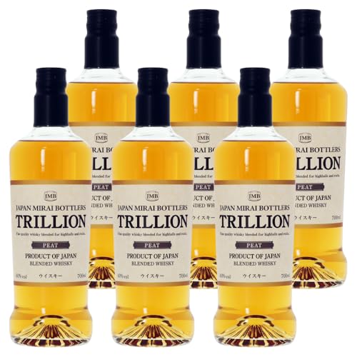 トリリオン ピート ブレンデッド ウイスキー ジャパン ミライ ボトラーズ 40度 箱なし 700ml 6本 1ケース