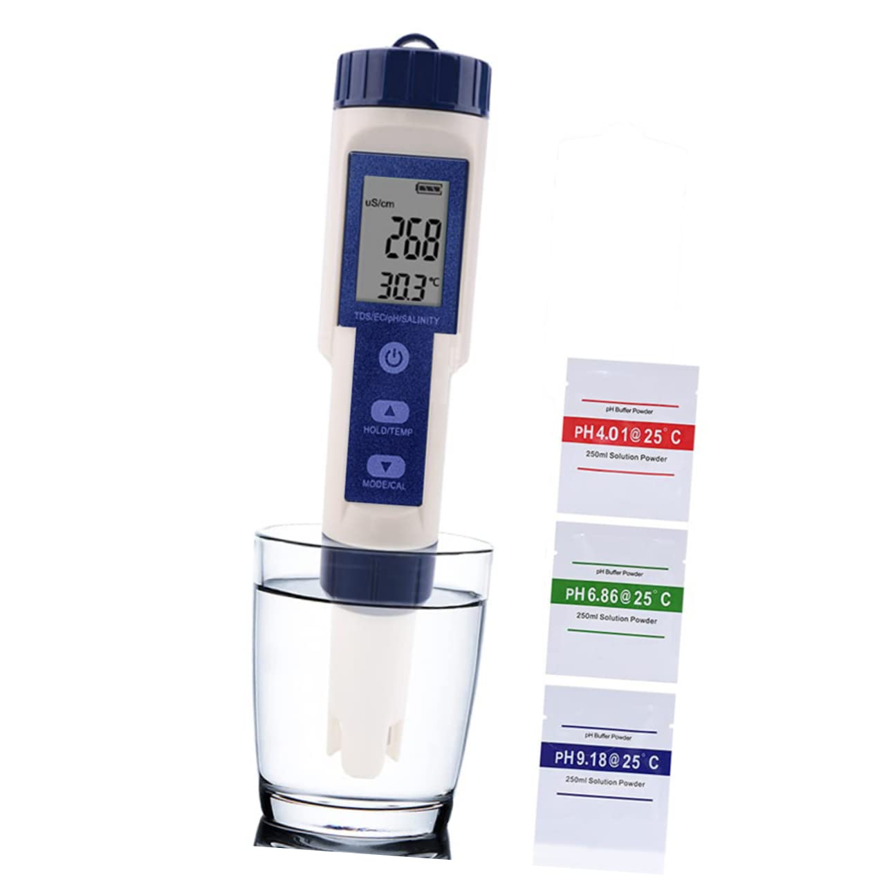 Generico misuratore di salinità Kit di analisi dell'Acqua termometro Digitale Piscina Prova dell'Acqua Potabile Tester dell'Acqua di Mare Tester Digitale dell'Acqua del contatore plastica