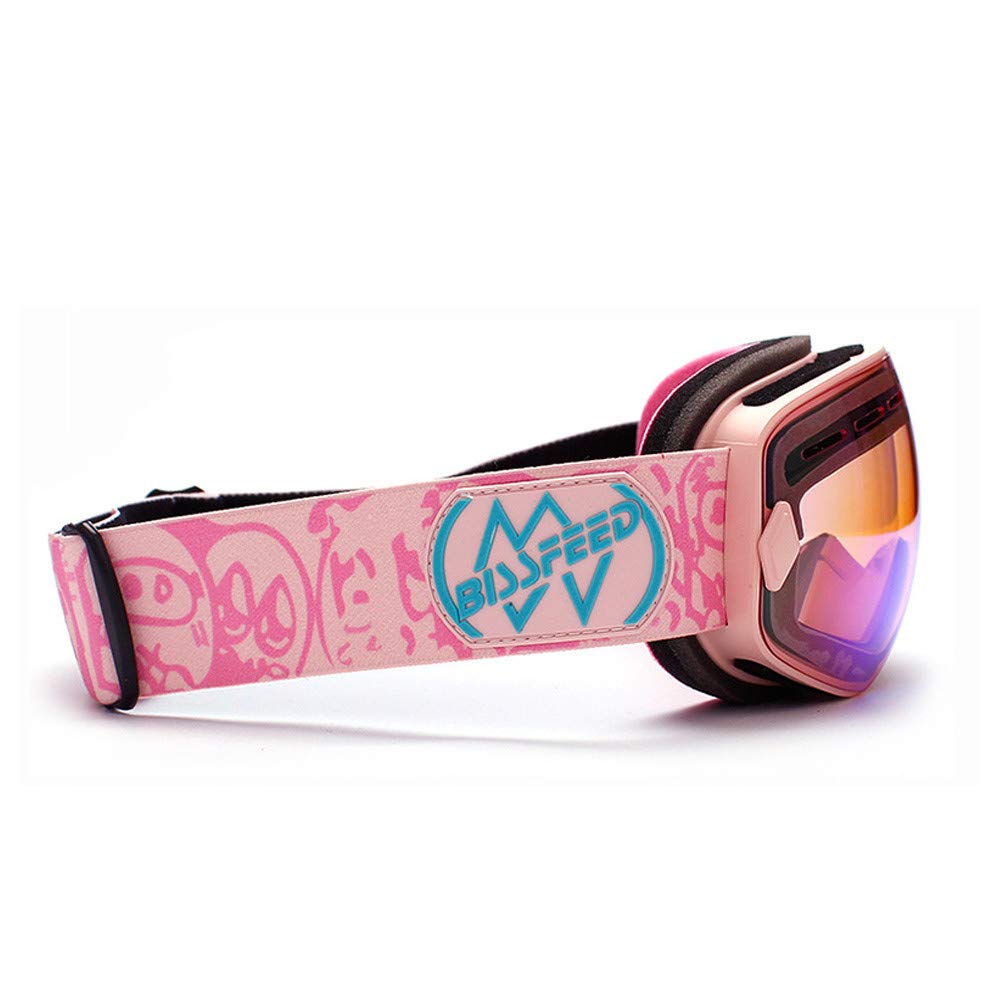Lunettes de Ski pour Enfants, Lunettes de Ski antibuée à Double Couche sphérique, Lunettes d'escalade sur Neige compatibles avec Les Lunettes de myopie