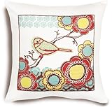 Dimensions Needlecrafts Handmade Embroidery, Bird On Branch Pillow